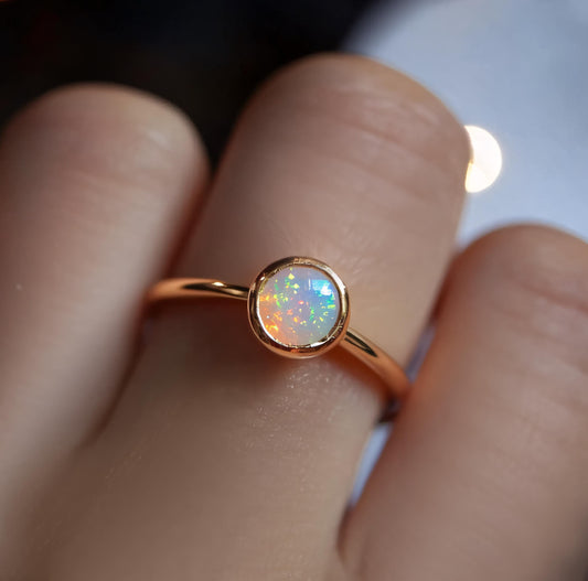 Minimalist Opal Ring