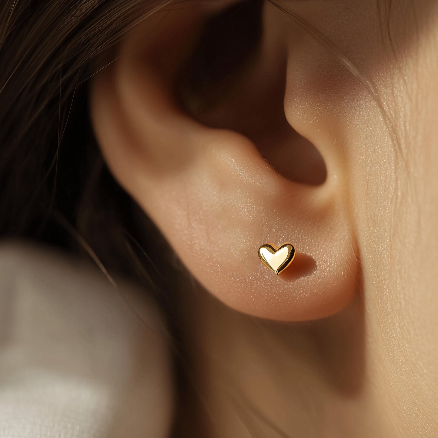 Tiny Heart Stud Earrings