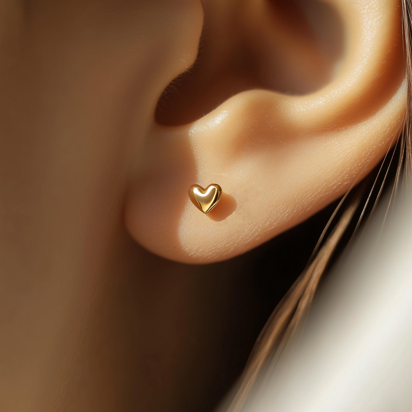 Tiny Heart Stud Earrings