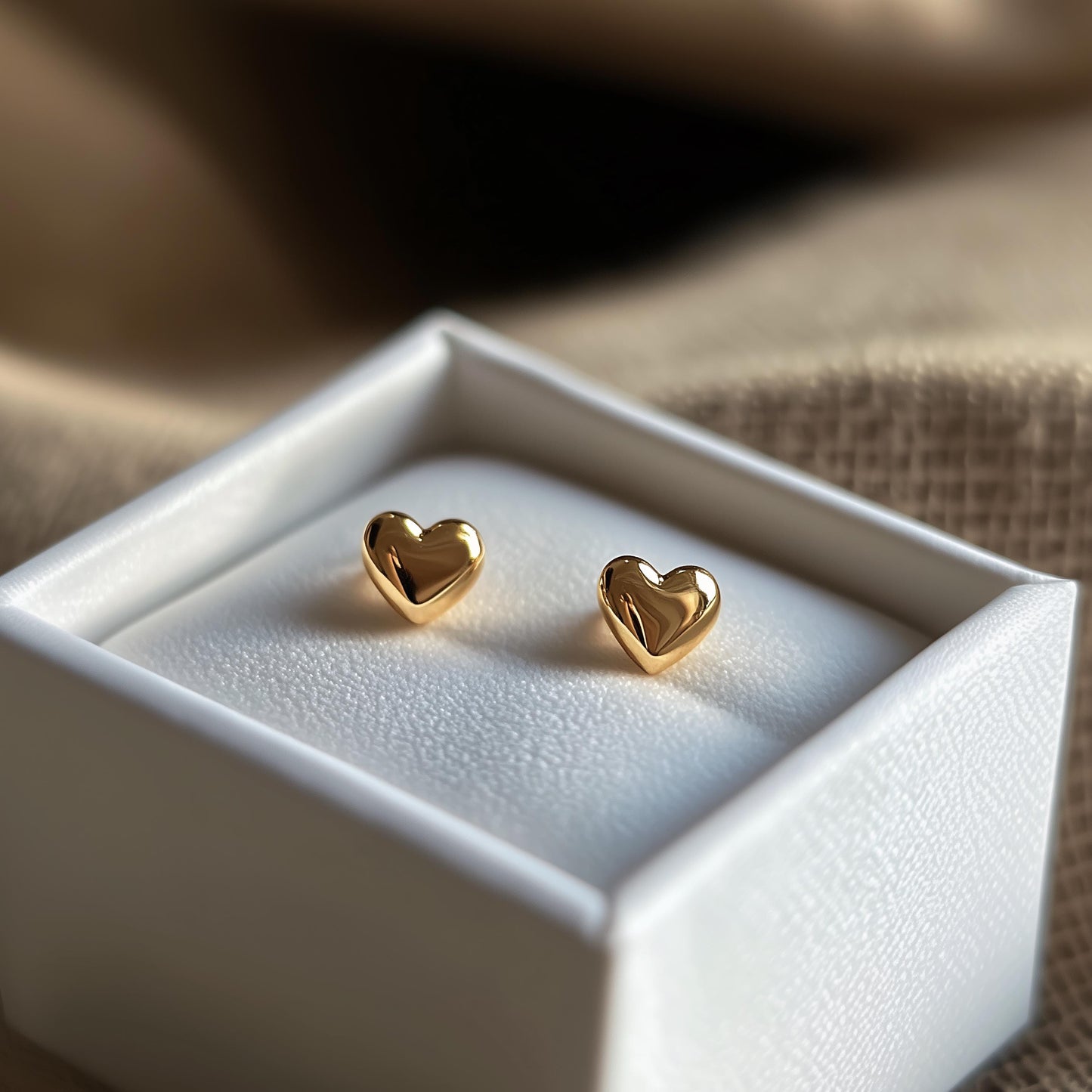 Tiny Heart Stud Earrings