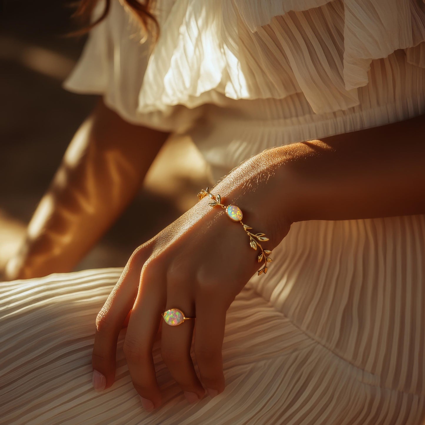 Leaf Opal Bracelet