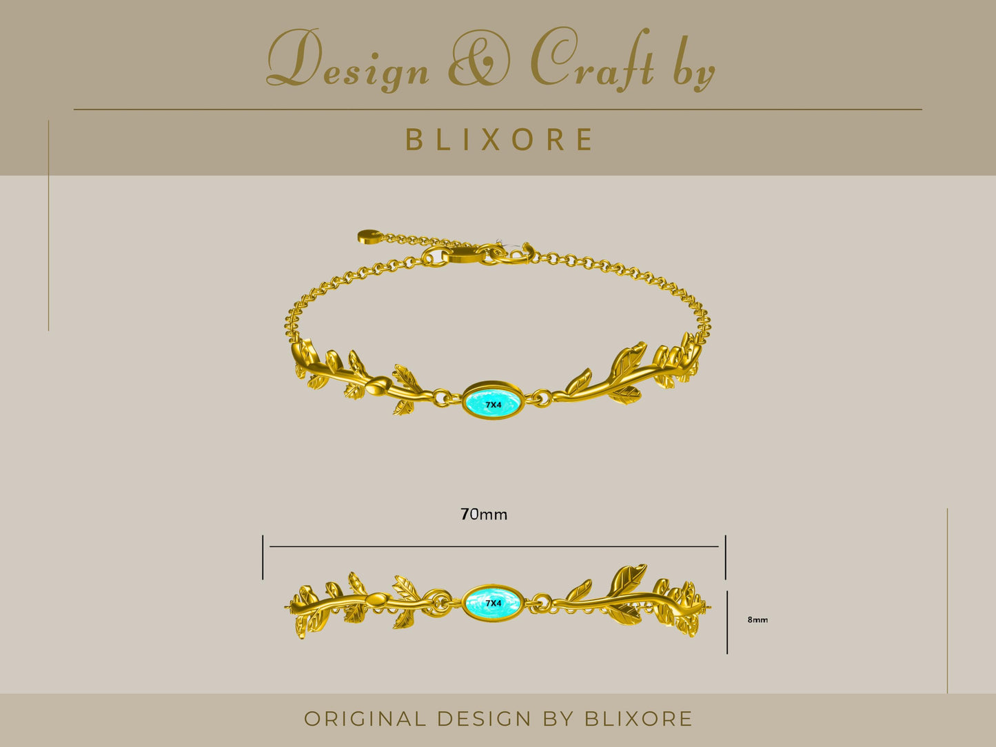 Leaf Opal Bracelet