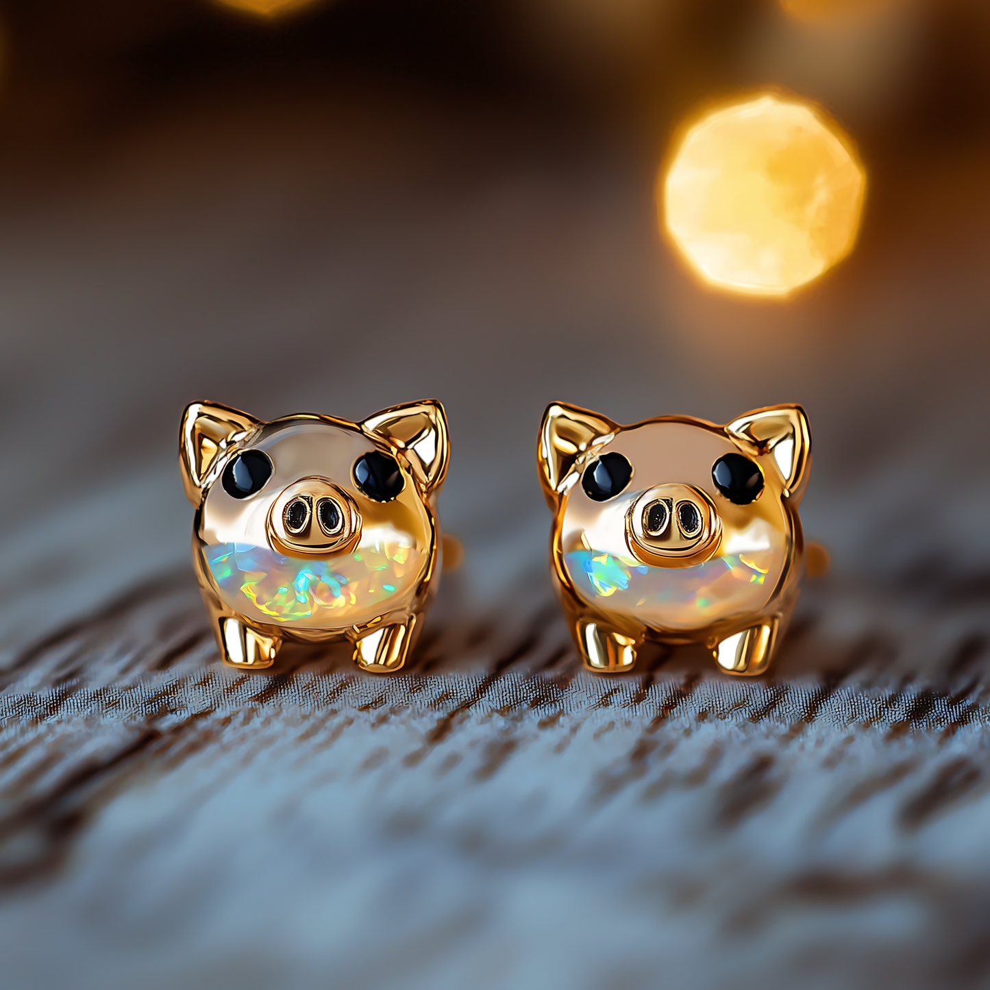 Pig Opal Stud Earrings