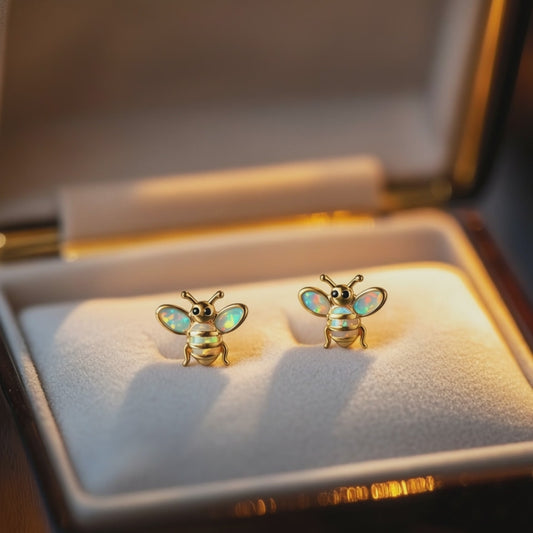 Bee Opal Stud Earrings