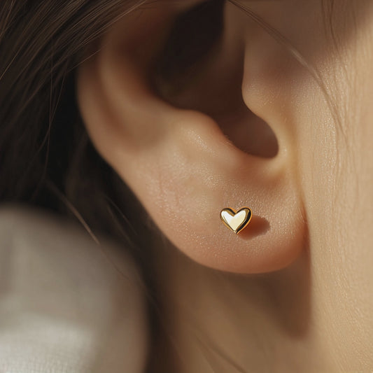 Tiny Heart Stud Earrings