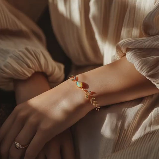 Leaf Opal Bracelet