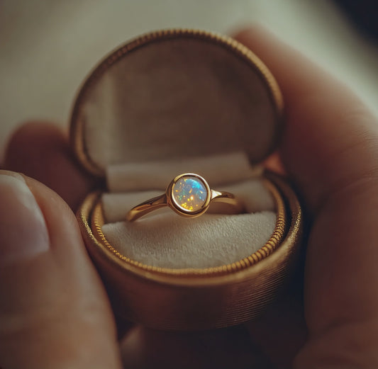 Minimalist Opal Ring