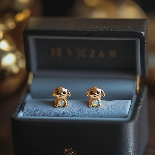 Dog Opal Stud Earrings