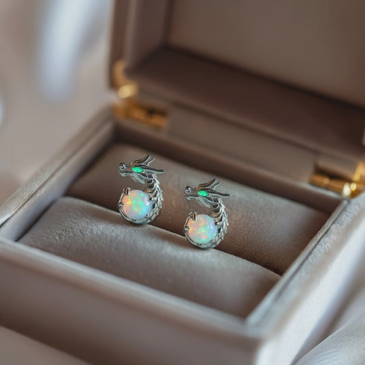 Dragon Opal Stud Earrings