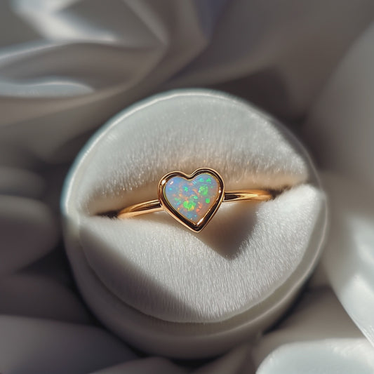 Opal Heart Ring