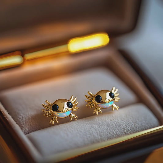 Axolotl Opal Stud Earrings