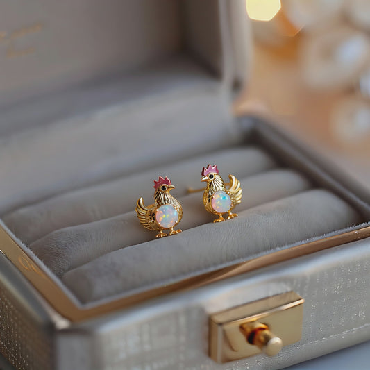 Chicken Opal Stud Earrings
