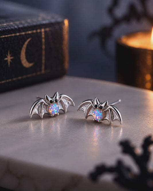 Bat Opal Stud Earrings