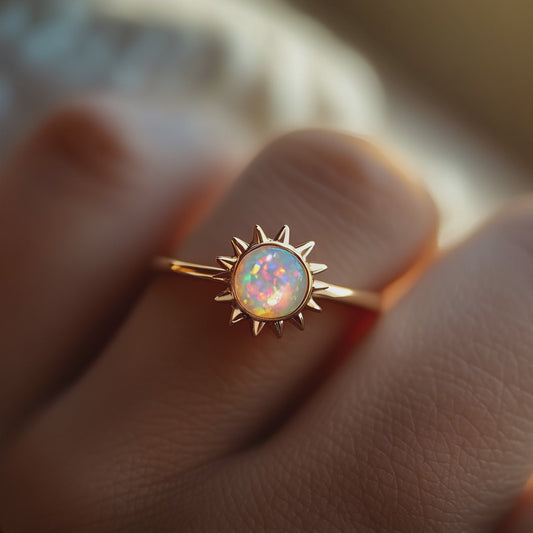 Sun Opal Ring