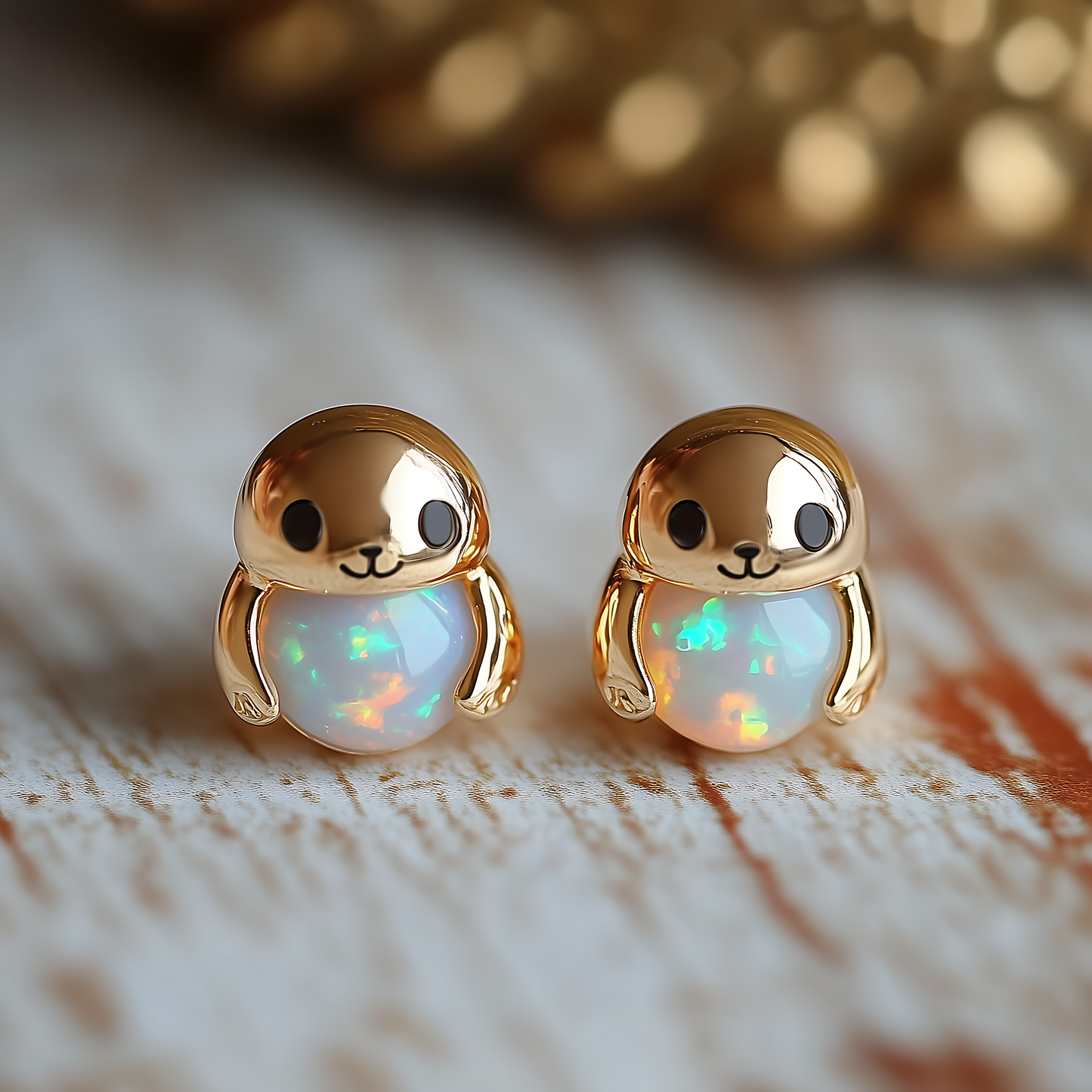 Seal Opal Stud Earrings
