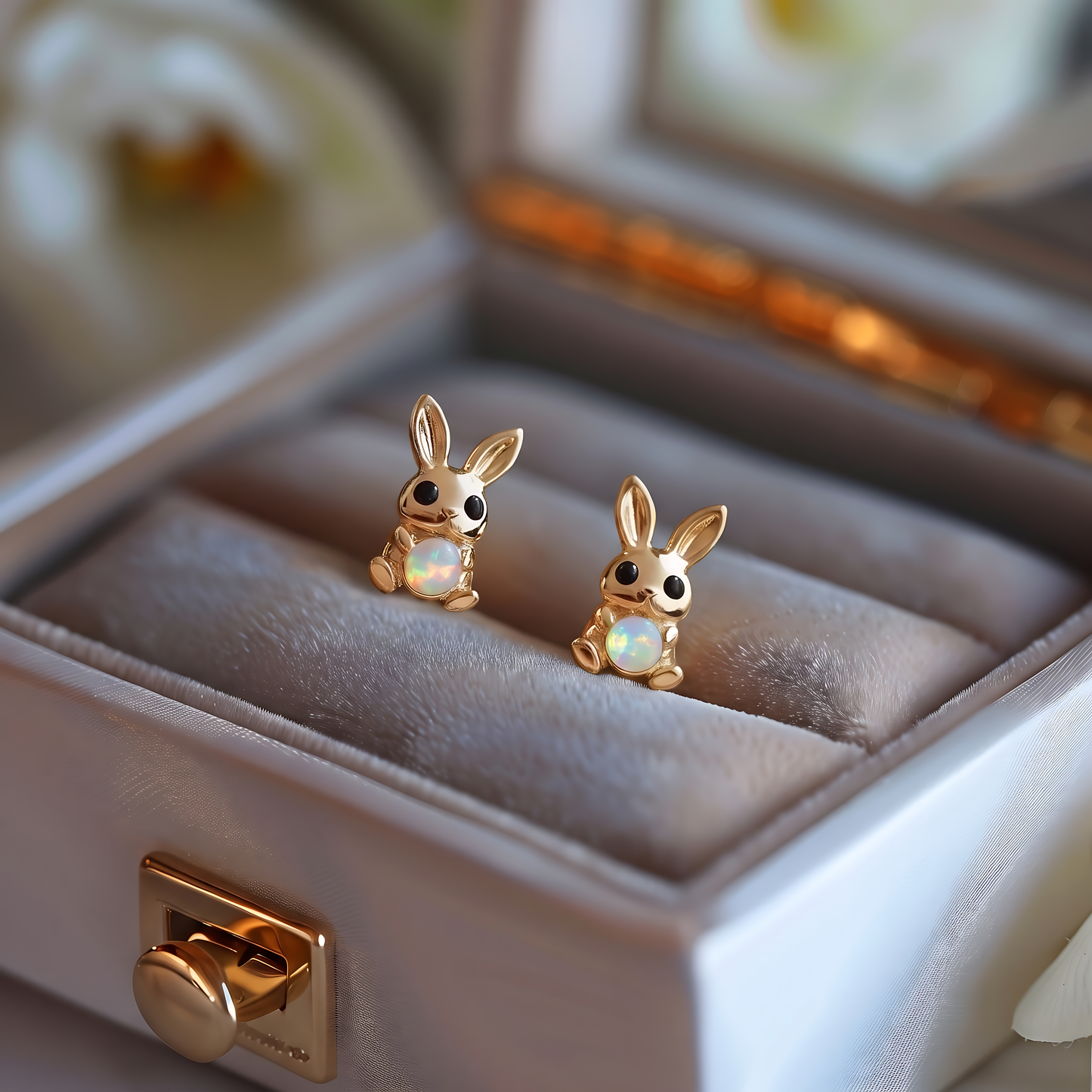 Bunny Opal Stud Earrings