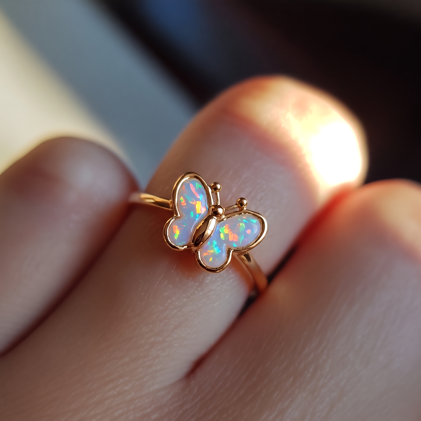 Butterfly Opal Ring
