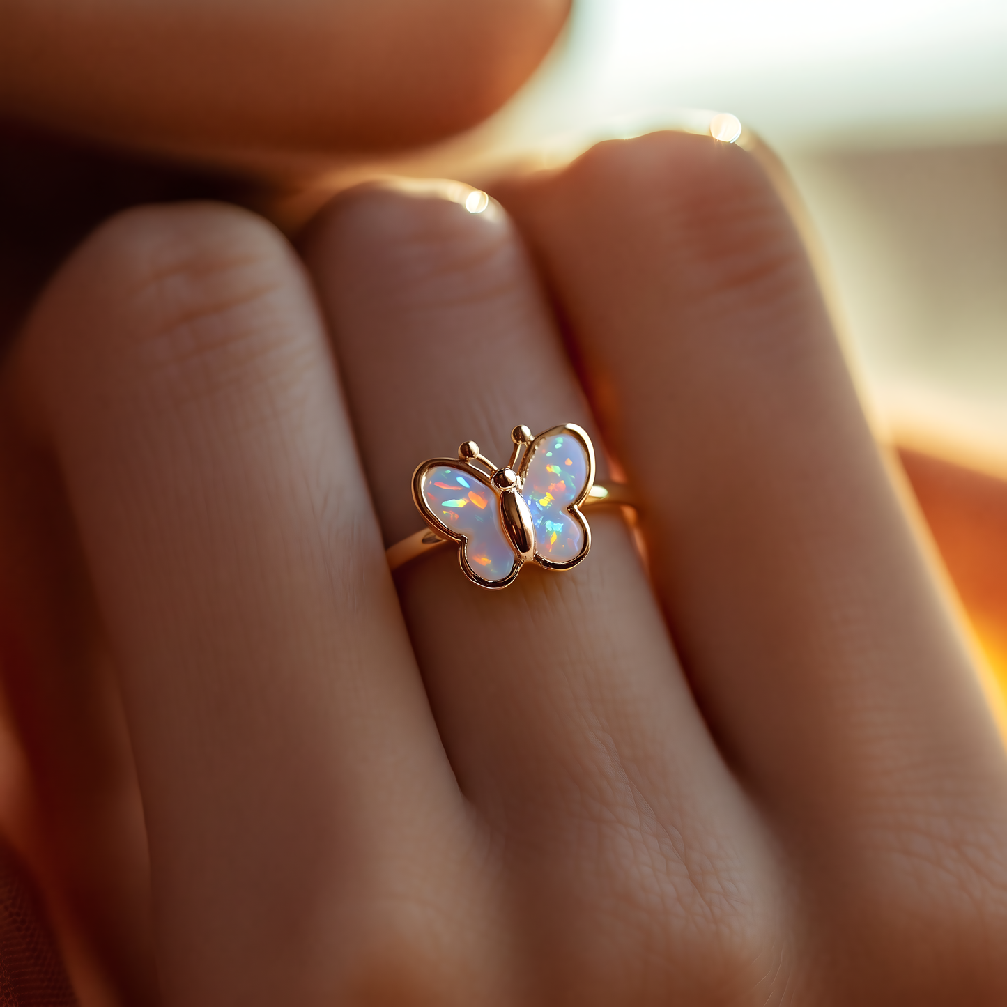 Butterfly Opal Ring