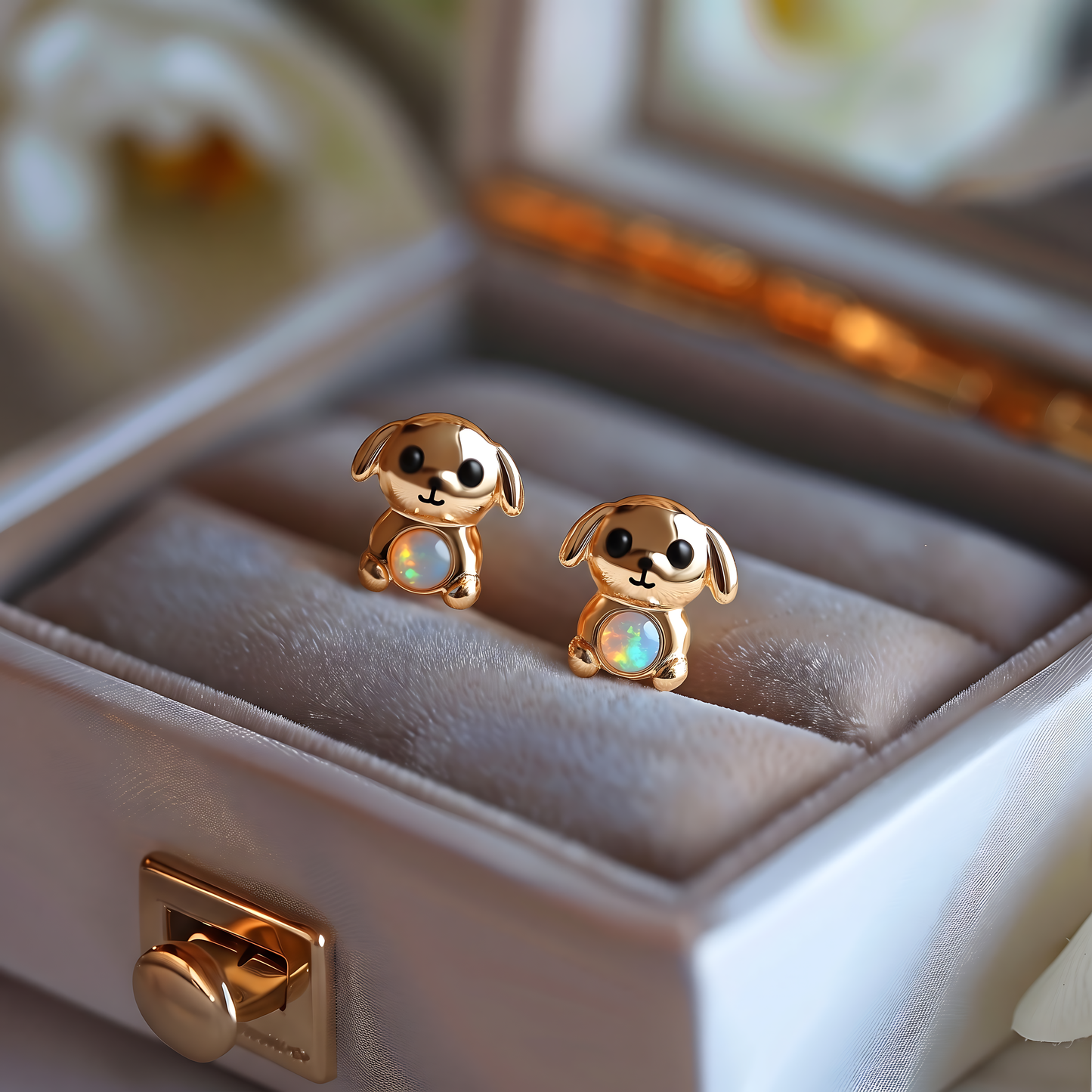 Dog Opal Stud Earrings