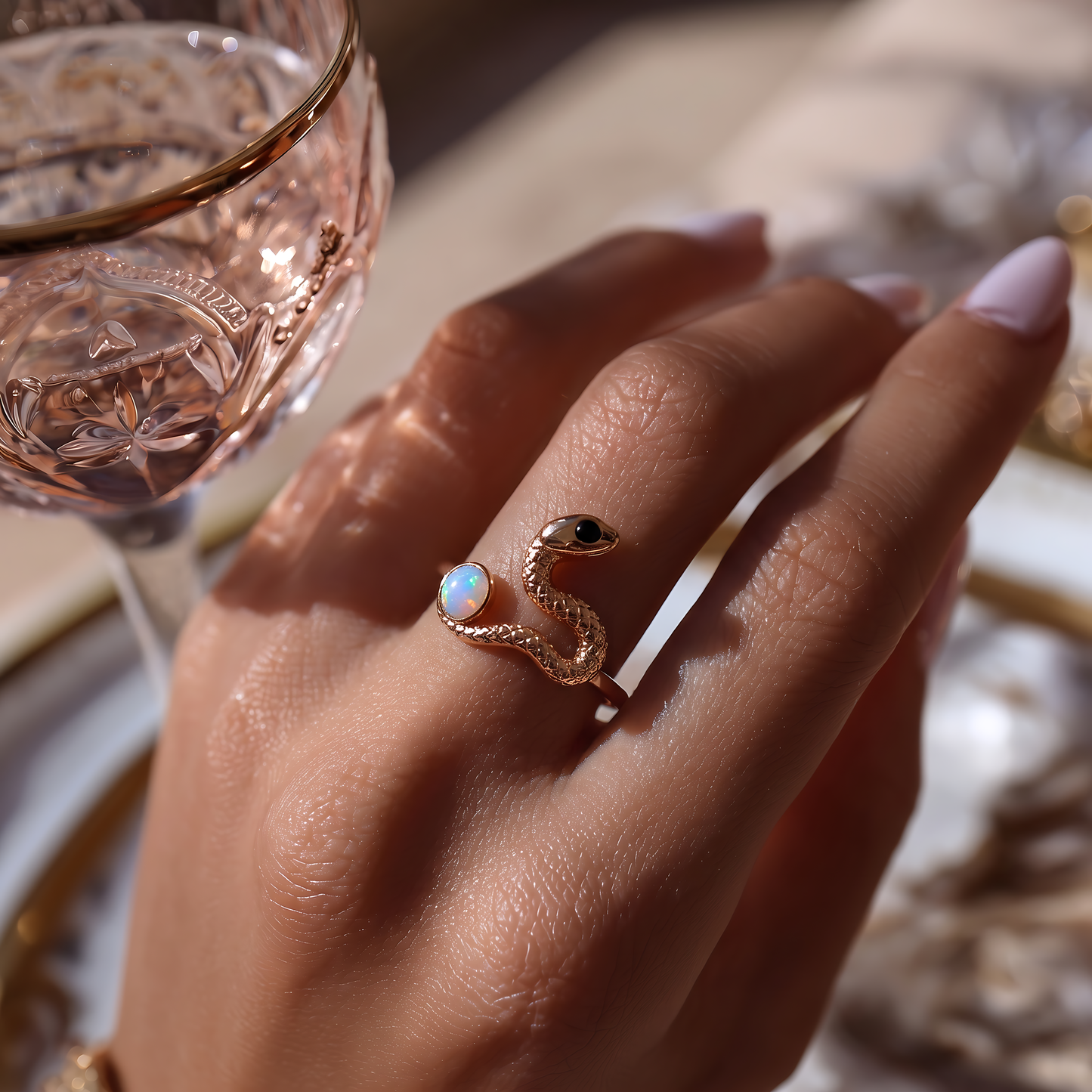 Snake Opal Ring