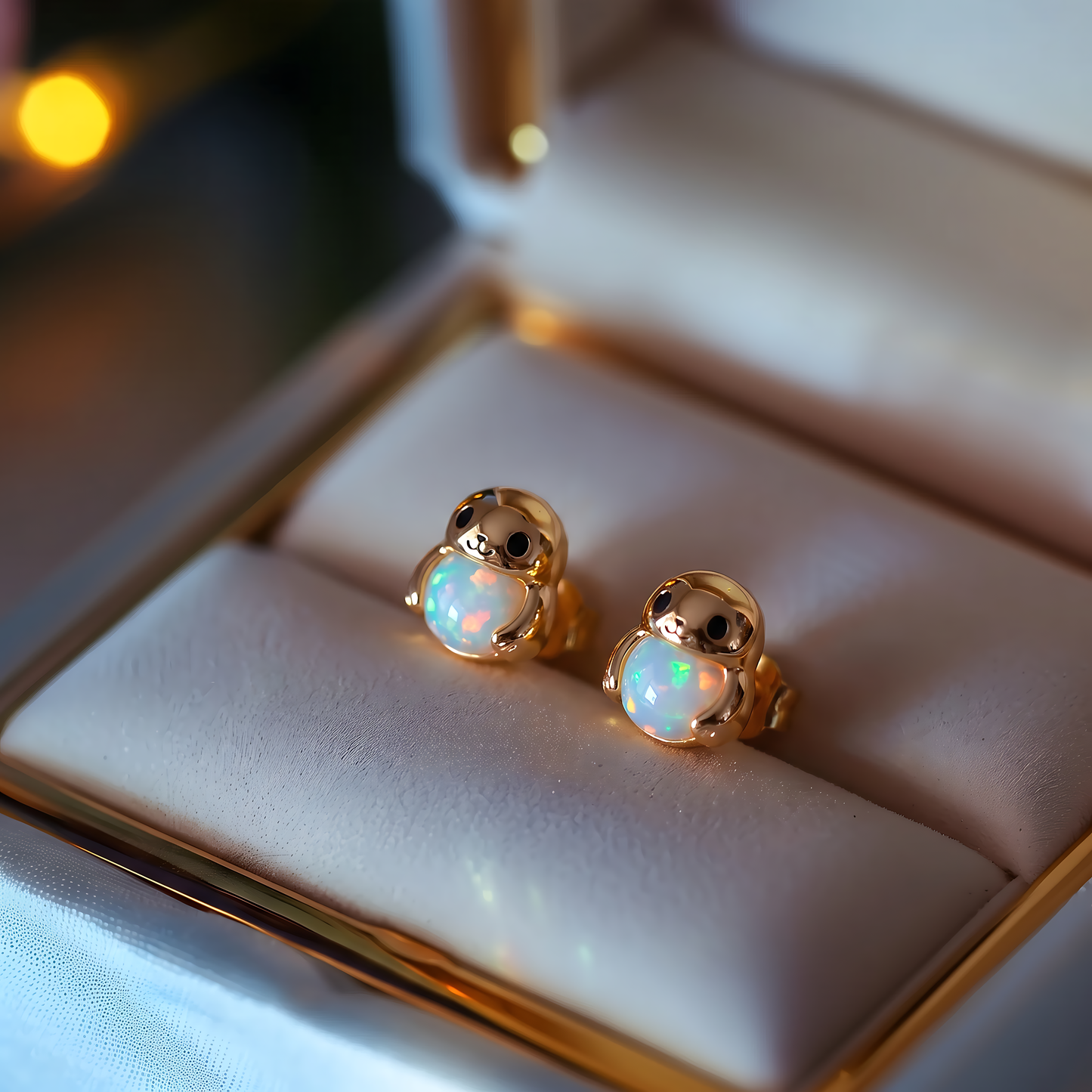Seal Opal Stud Earrings