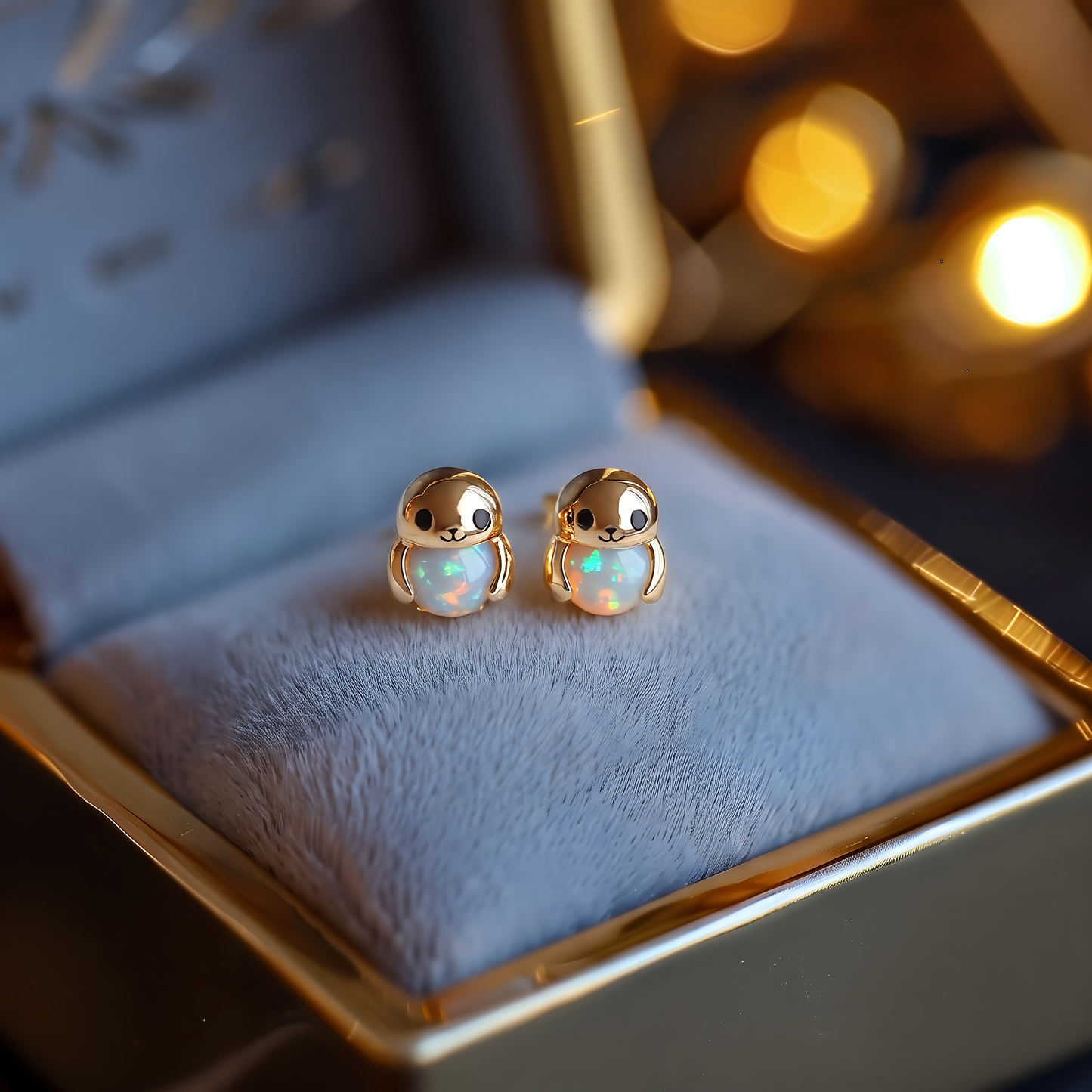 Seal Opal Stud Earrings