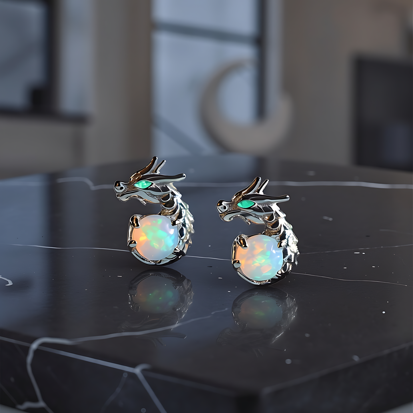 Dragon Opal Stud Earrings